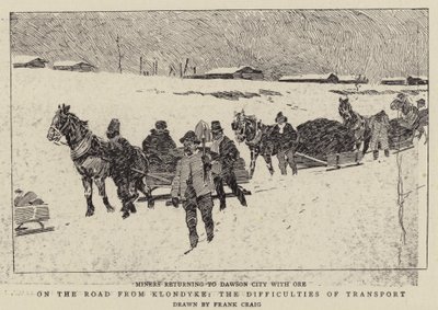 On the Road from Klondyke, the Difficulties of Transport by Frank Craig